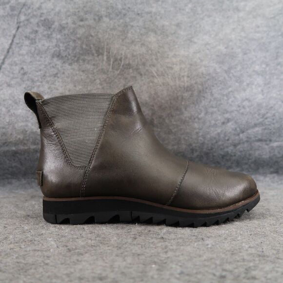 Sorel Shoes Womens 5 Bootie Harlow Chelsea Leather Waterproof Quarry Classic Mid - Picture 14 of 14